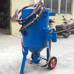 开放式手持式打砂罐  水利工程港移动式手动式喷砂机