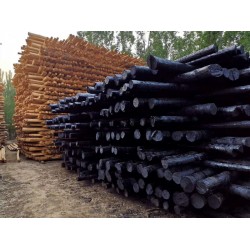 厂家专业生产防腐油木杆 油木电线杆 油木杆 黒木杆 通信木杆